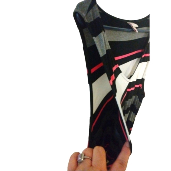 Merona Horizontal Stripped Tank Midi Length Comfy Plus Size Dress XXL - Picture 7 of 10